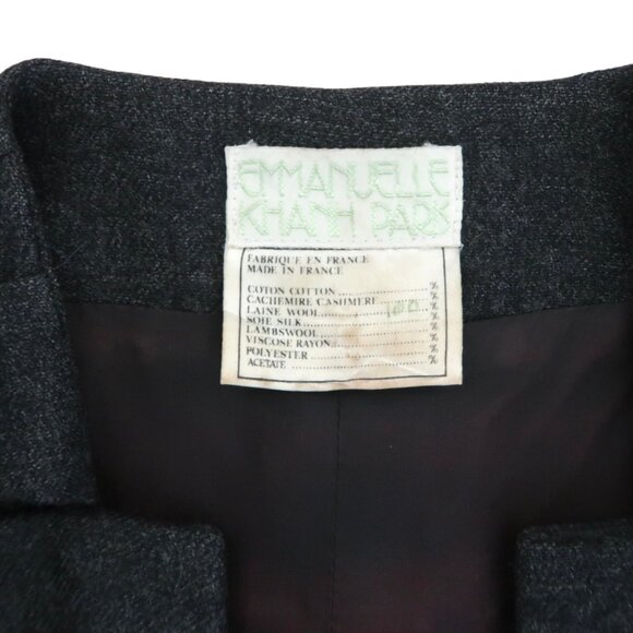 vtg 80s EMANUELLE KHANH wool jacket sz 42 US - Picture 4 of 7